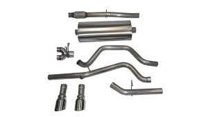 Chevrolet Silverado 1500 Performance Exhaust - Dual Rear - CORSA Performance - Cat-Back, Sport Dual Rear Exit, Pro-Series Tips - Polished - `14-`19